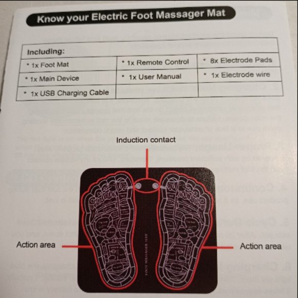 EMS Foldable Foot Massager Mat for Muscles Relaxation, Pain Relief (New in Box) - Picture 5 of 9